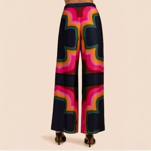 TRINA TURK Hansa Abstract Printed Wide Leg Women’s Dressy Pants Size 2 NEW - Picture 3 of 10